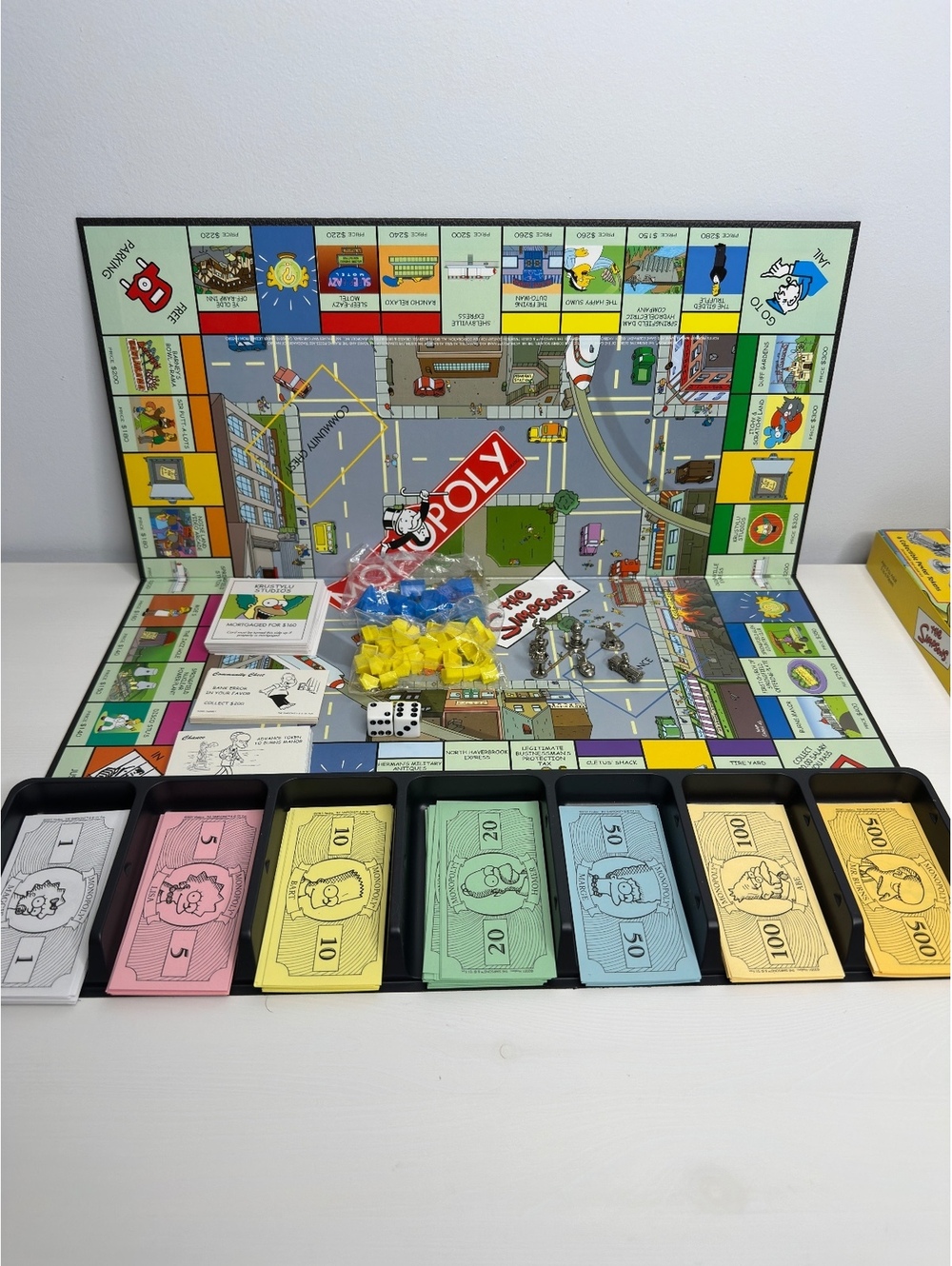 The Simpsons Monopoly Board Game 2001 Complete Pewter Tokens Parker Brothers - Picture 2 of 8